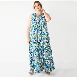 NWT 3X Sonoma Tiered Maxi Dress